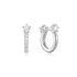 Silver Sparkling Pav¨¦ Huggie Hoop Earrings